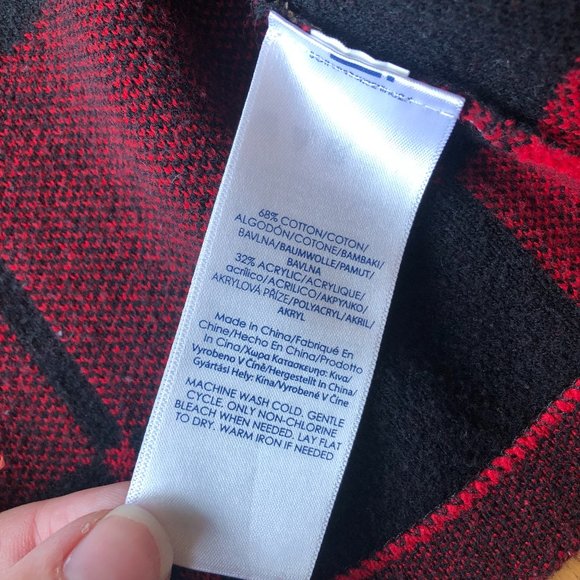 Chaps Asymmetrical Buffalo Plaid Vest Soft Cozy XL - Picture 4 of 9